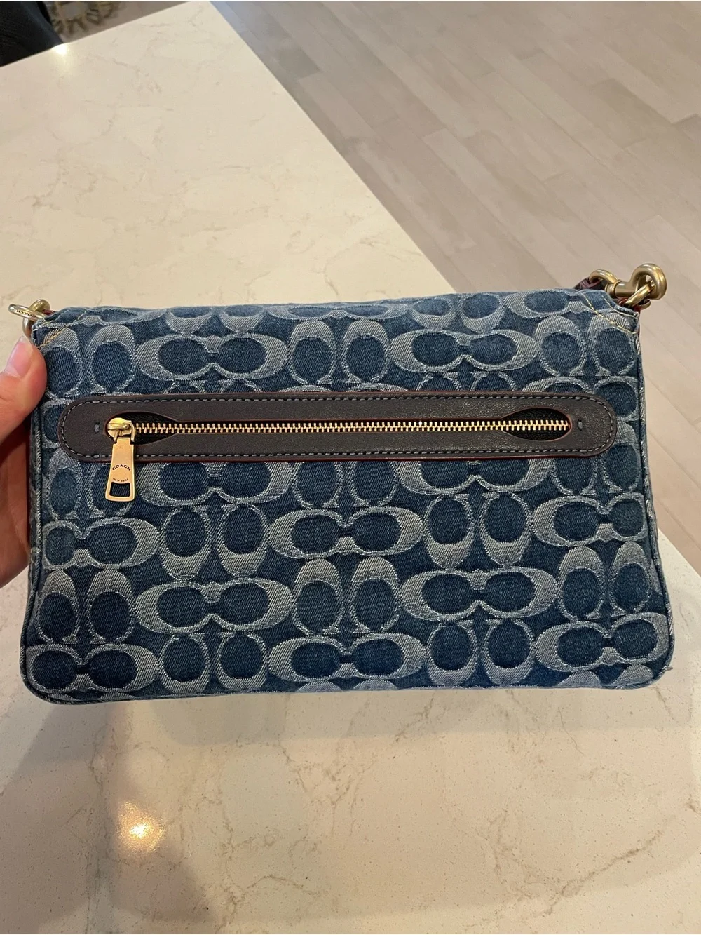 Coach Soft Tabby Signature Denim Shoulder Bag